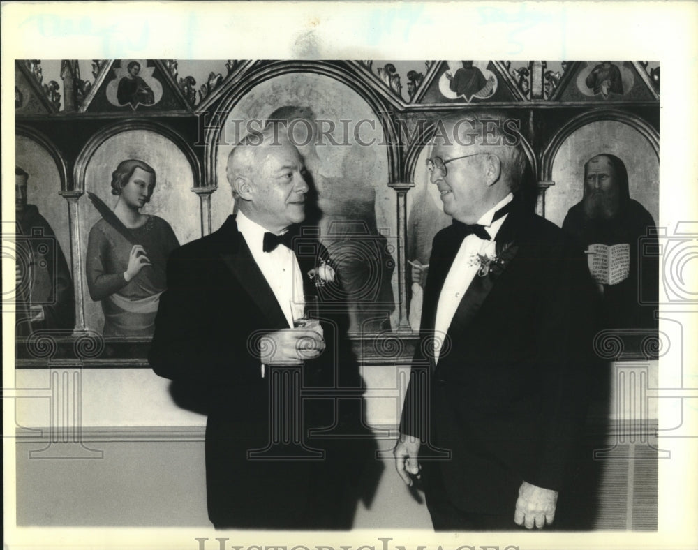 1990 Press Photo Doctor White GIbson and Doctor Daniel Hayes of Baptist Hospital - Historic Images