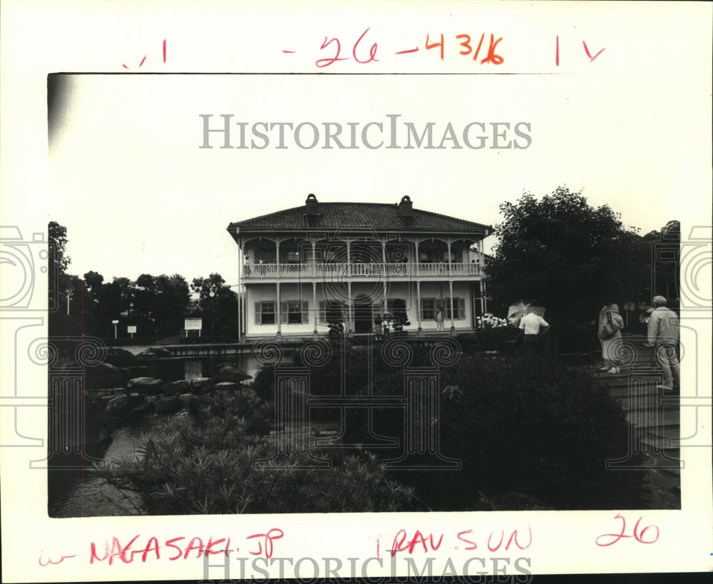 1987 View of Glover Mansion in Nagasaki, Japan - Historic Images