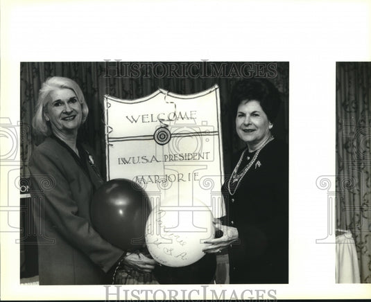 1991 Press Photo Jackie Elliott & Marjorie Boehmer- officers of Inner Wheel - Historic Images