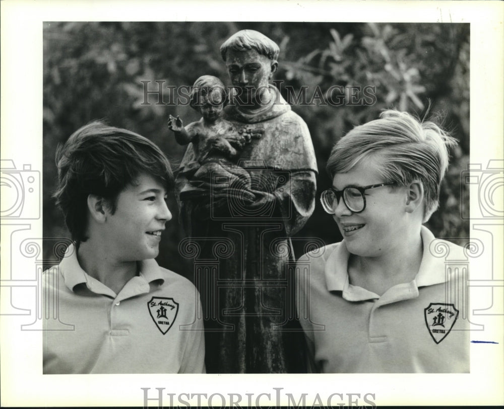 1990 Press Photo Greg Fruge saved the life of classmate Brad Knopp - nob21417 - Historic Images