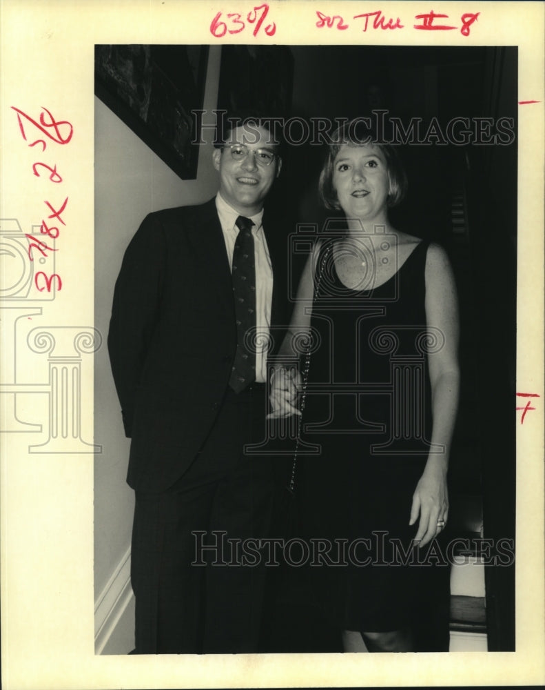 1992 Press Photo Dr. Tom &amp; Simone Enelow, New Orleans Welcoming Committee Party - Historic Images