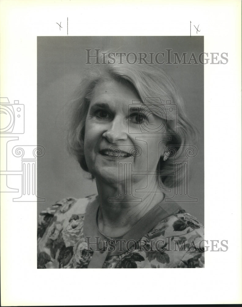 1990 Press Photo President of Inner Wheel Club of Metairie, Jackie Elliott. - Historic Images