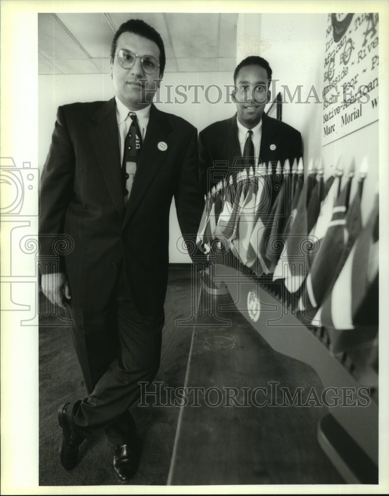 1995 Press Photo Julio Guichard and Richard Cortizas, Ambassador&#39;s Program. - Historic Images