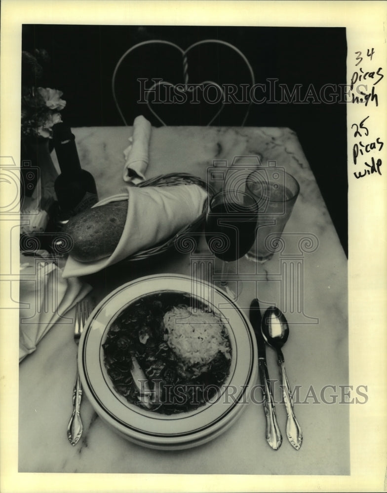 1990 Press Photo Food - Gumbo at The Gumbo Shop - Historic Images