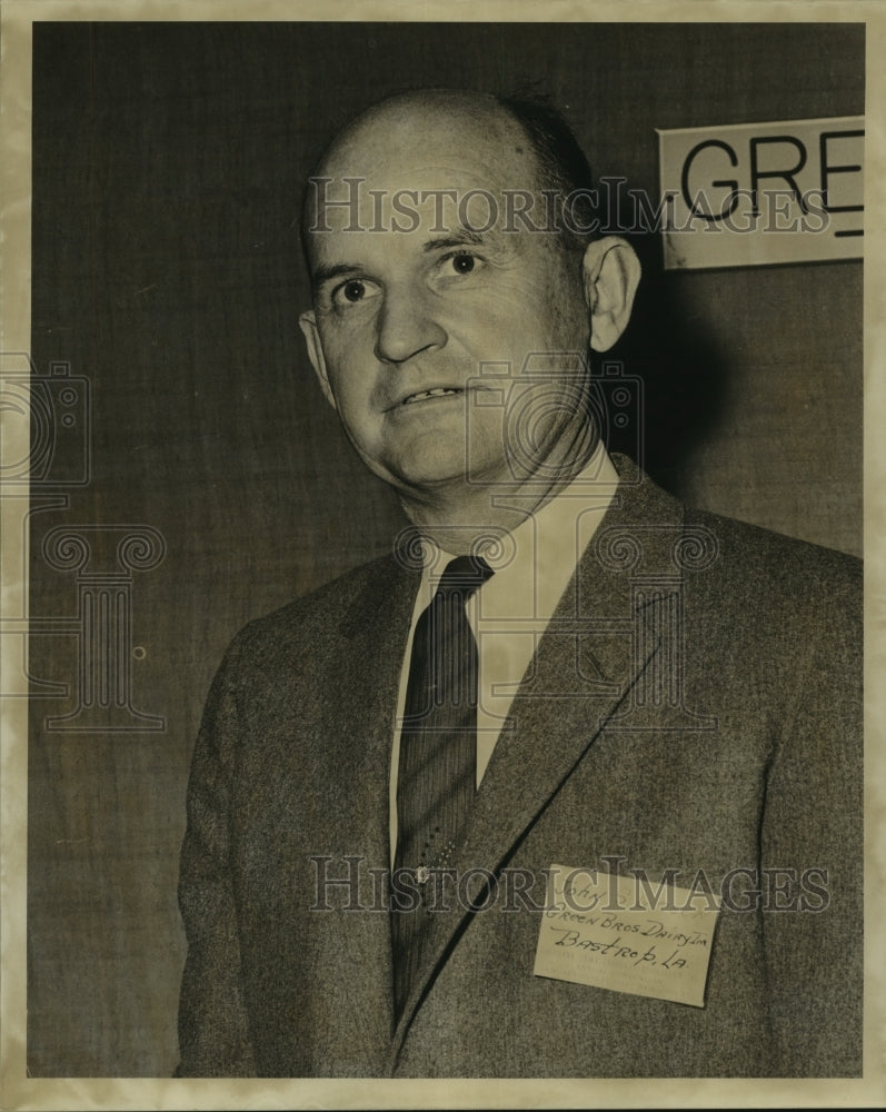 1961 Press Photo John Green, president of Louisiana Dairy Products Association - Historic Images