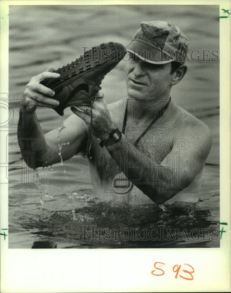 1988 Press Photo Joe Leblanc competing at &quot;The Great Spillway Classic&quot; - Historic Images
