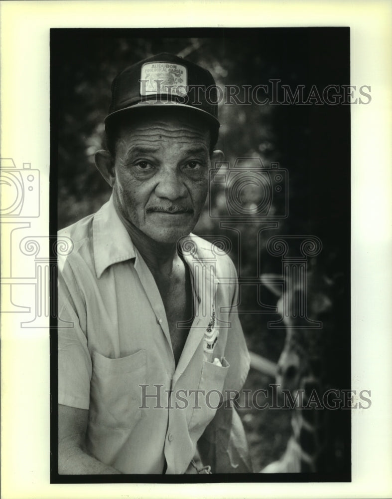 1989 Press Photo Edward Green, recently retired from Audubon Park - nob22234 - Historic Images