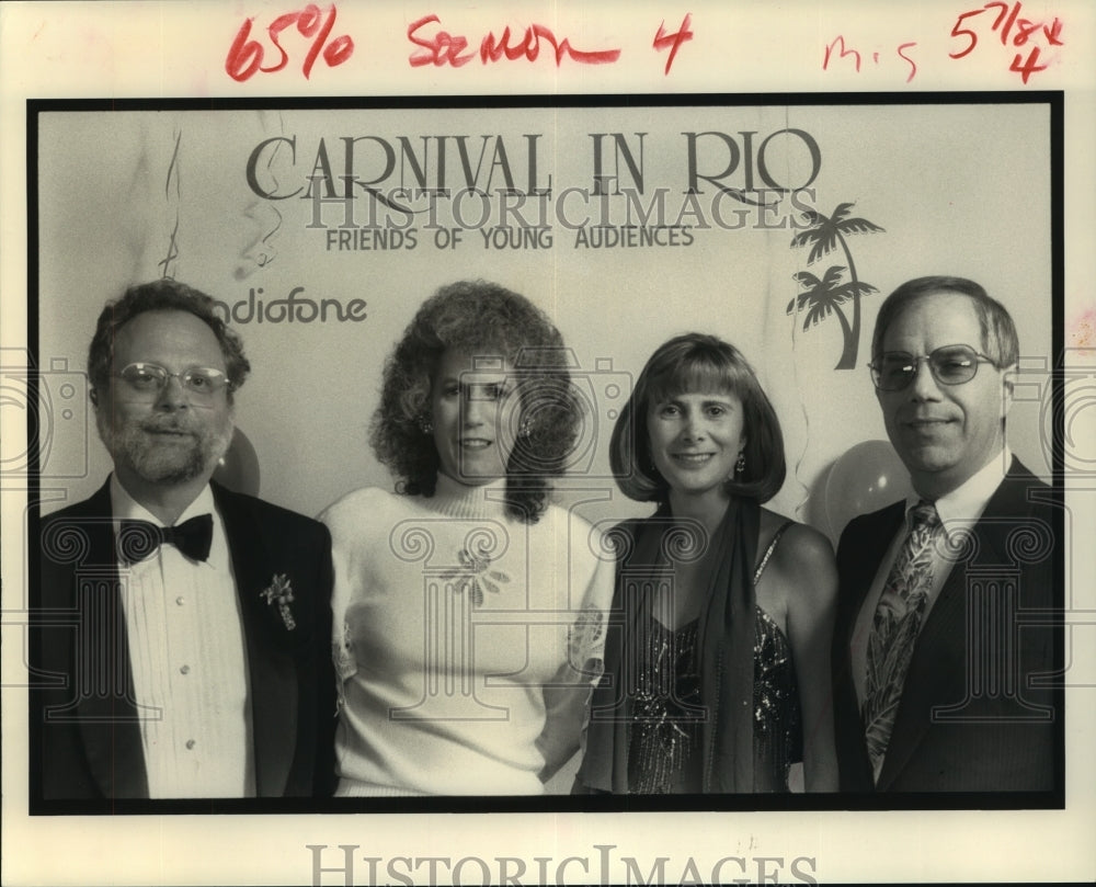 1991 Press Photo Dr George and Karen Greenberg, Mary and Peter Nass - Historic Images