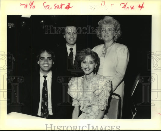 1990 Press Photo Evening at Races attendees, The Greenbaum's and Zabrecky's - Historic Images