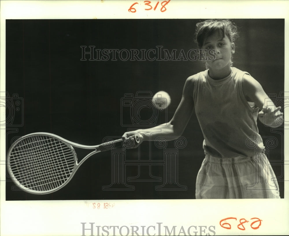 1988 Press Photo Melissa Vernaci during Green Acres Country Club tennis tourney - Historic Images