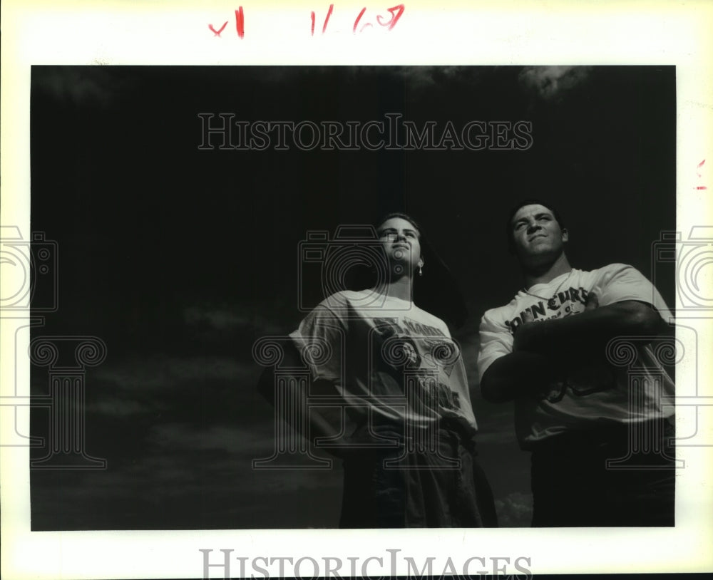 1993 Press Photo Anne Monsted and Rodney Guggewnheim as Athletes of the Year - Historic Images