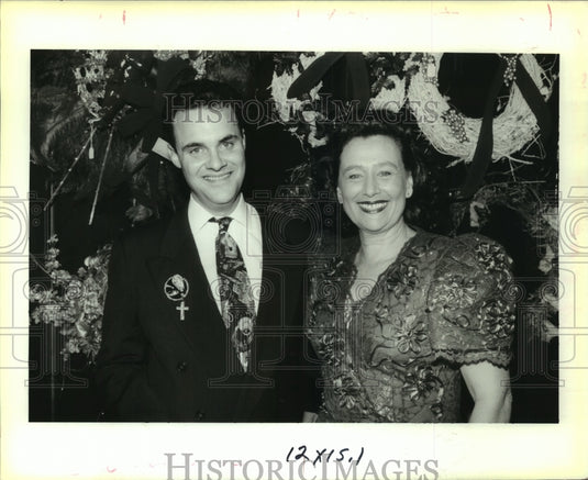 1993 Press Photo Chris Guarisco & Jackie Clarkson during Arts Against Aids event - Historic Images