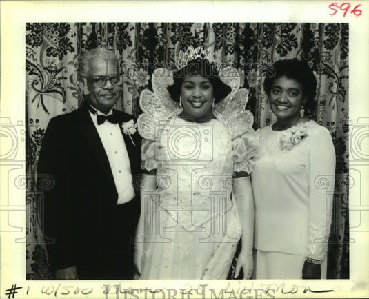 1989 Press Photo Eugene J. Green Sr., Janelle A. Green and Jeanne B. Green - Historic Images