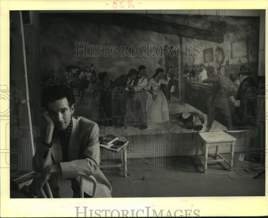 1991 Press Photo Artist Tony Green in his French Quarter studio. - nob22716 - Historic Images