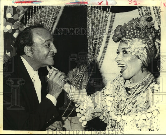 1980 Press Photo Paul Veret and Ginger Gumas starring in "Moon Over Montevideo" - Historic Images