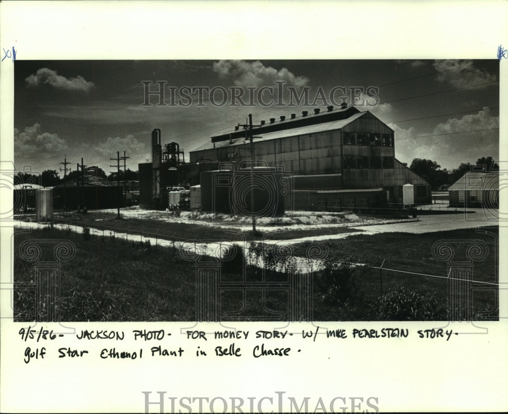 1986 Press Photo Oil - Exterior View of Gulf Star Fuels Plant in Belle Chasse - Historic Images