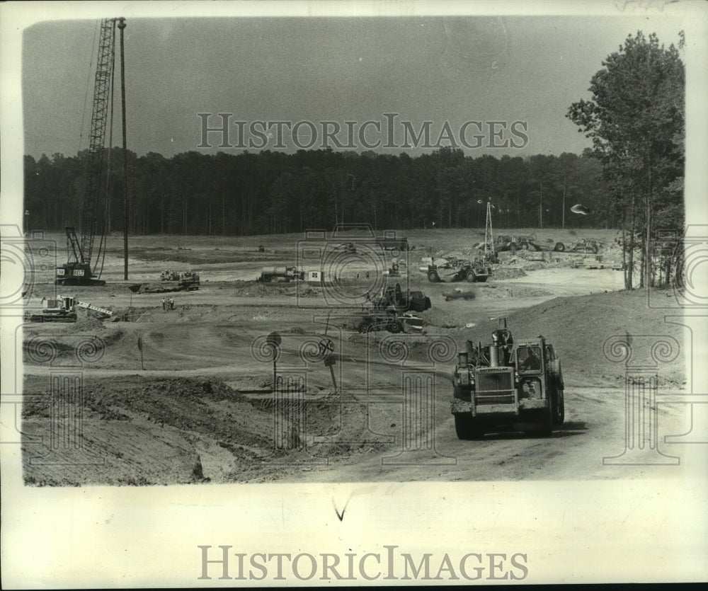 1976 Press Photo Construction of the River Bend Nuclear Power Station Louisiana - Historic Images