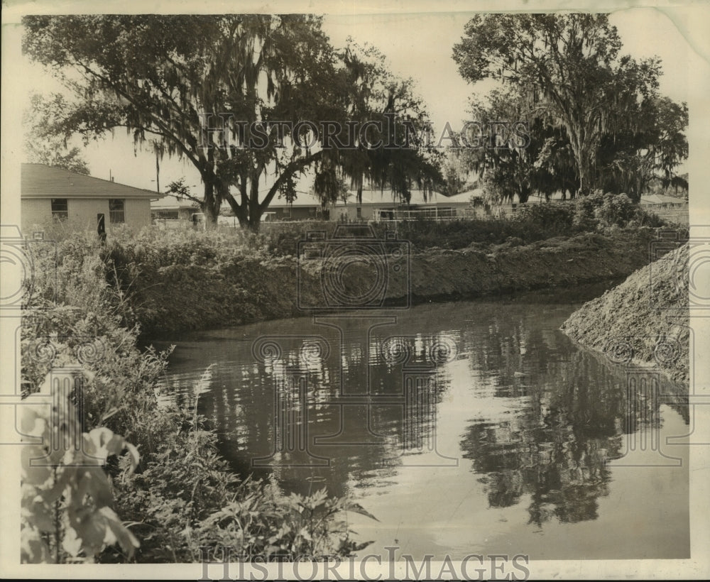 1963 Press Photo Gulizo Canal of Marrero where two small boys have drowned - Historic Images