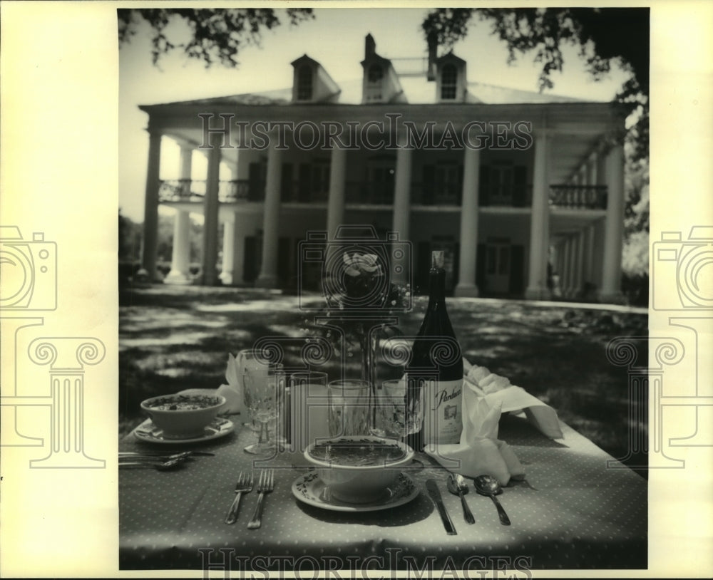 1990 Press Photo Gumbo at Oak Alley Plantation - nob23032 - Historic Images