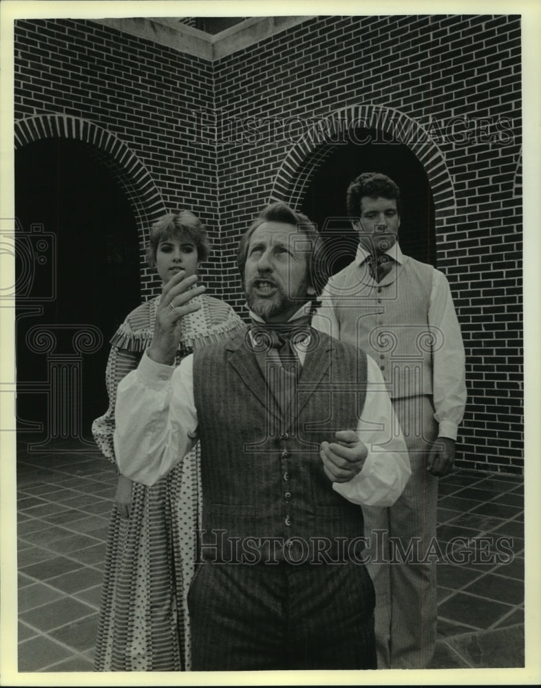 1986 Press Photo Veronica Miller, Ron Gural & Jim Cullom in Antigone - nob23155 - Historic Images