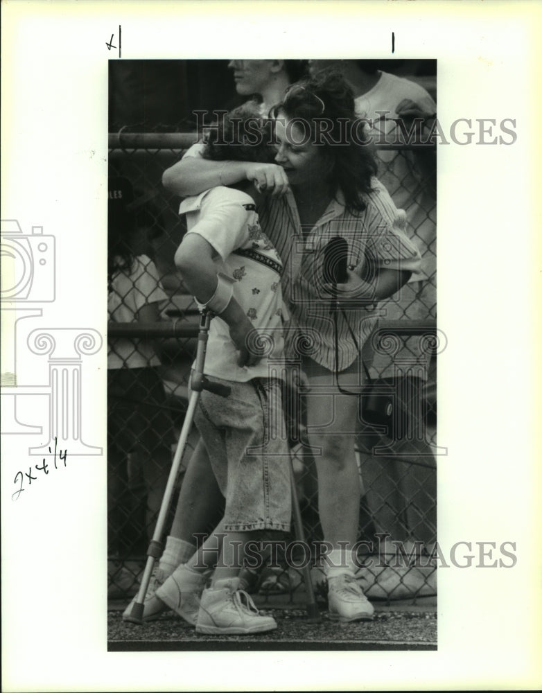 1991 Press Photo GUMBO game participant Francie Dawson with mother Dora - Historic Images