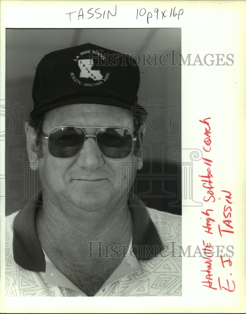 Press Photo E.J. Tassin, Hahnville High School softball coach. - Historic Images