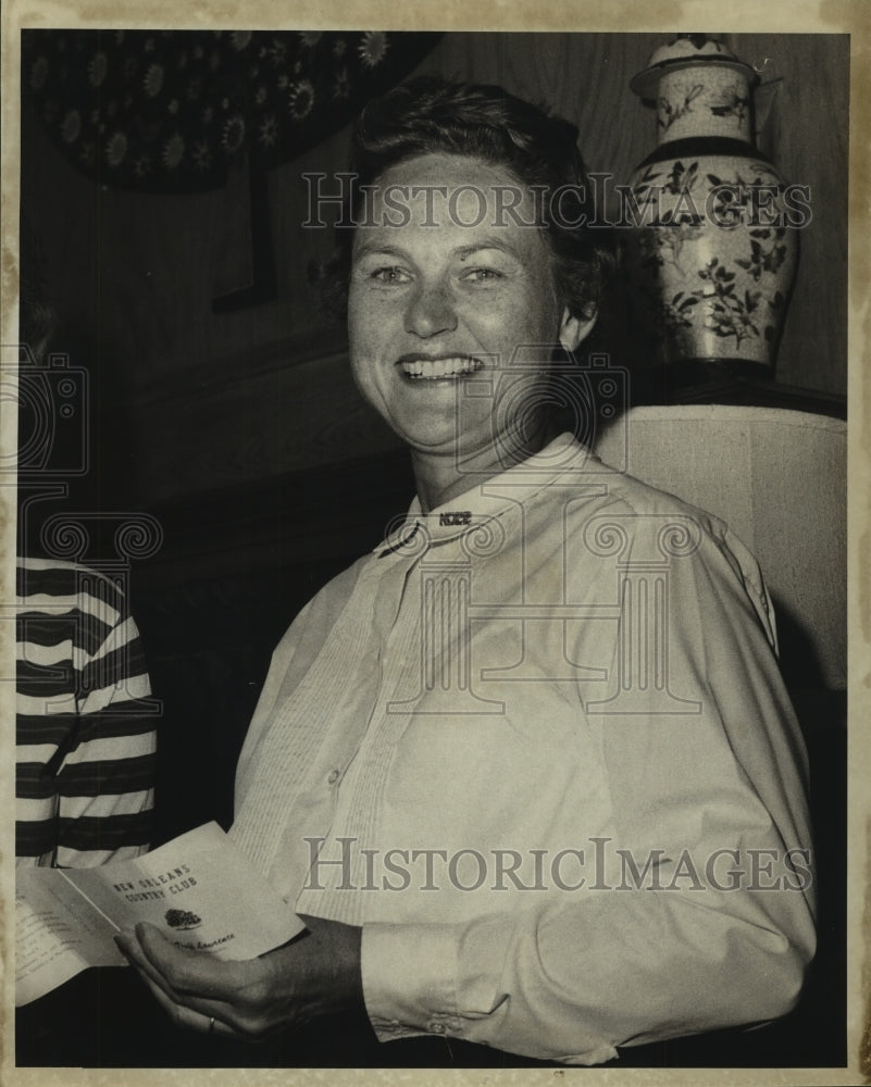 1969 Mrs. Oscar Gwinn at the New Orleans Country Club. - Historic Images