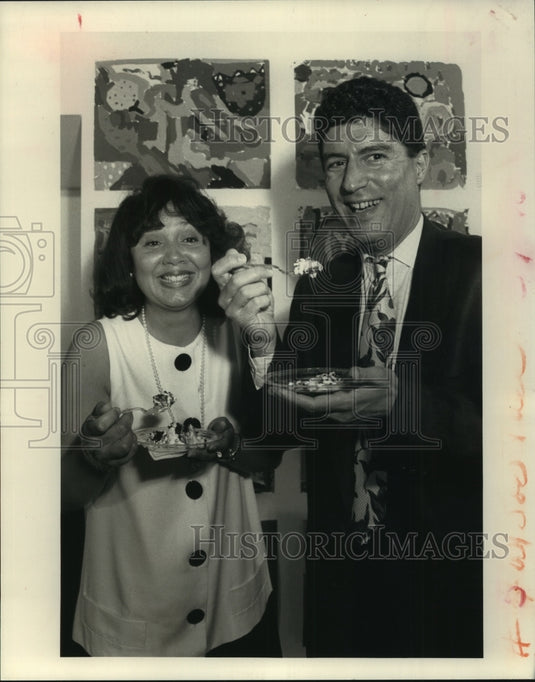 1991 Press Photo Nannette Smith-Goins, Michael Hammerschmidt, Bailey's Irish - Historic Images