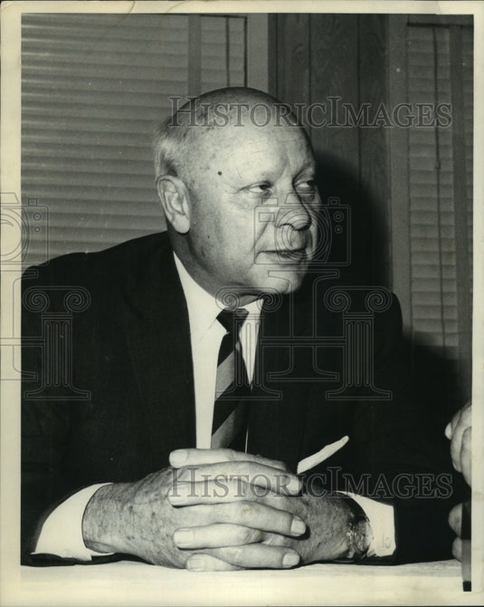 1968 Press Photo Michael L. Haider, Chairman of Radio Free Europe Fund - Historic Images