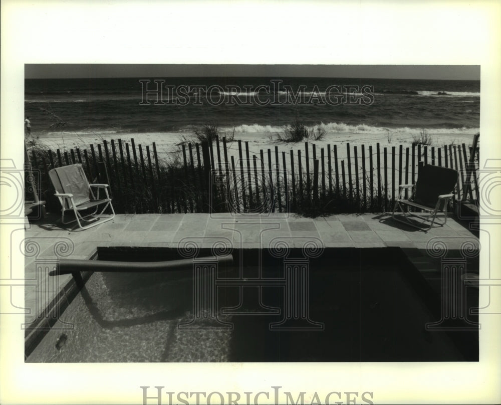 1995 Press Photo Small pool by gulfside at Gottsegan home in Perdido Key - Historic Images