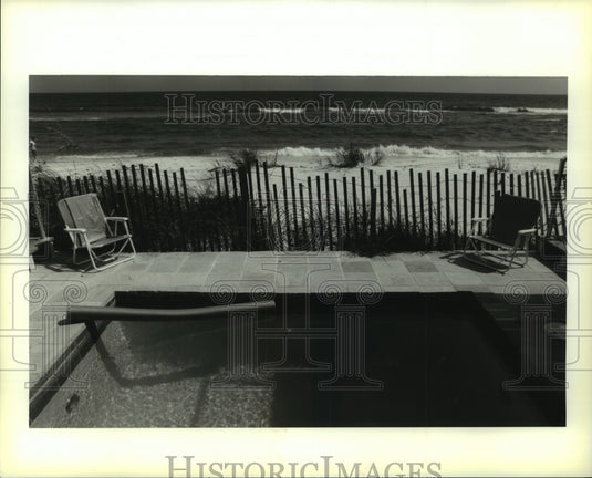 1995 Press Photo Small pool by gulfside at Gottsegan home in Perdido Key - Historic Images
