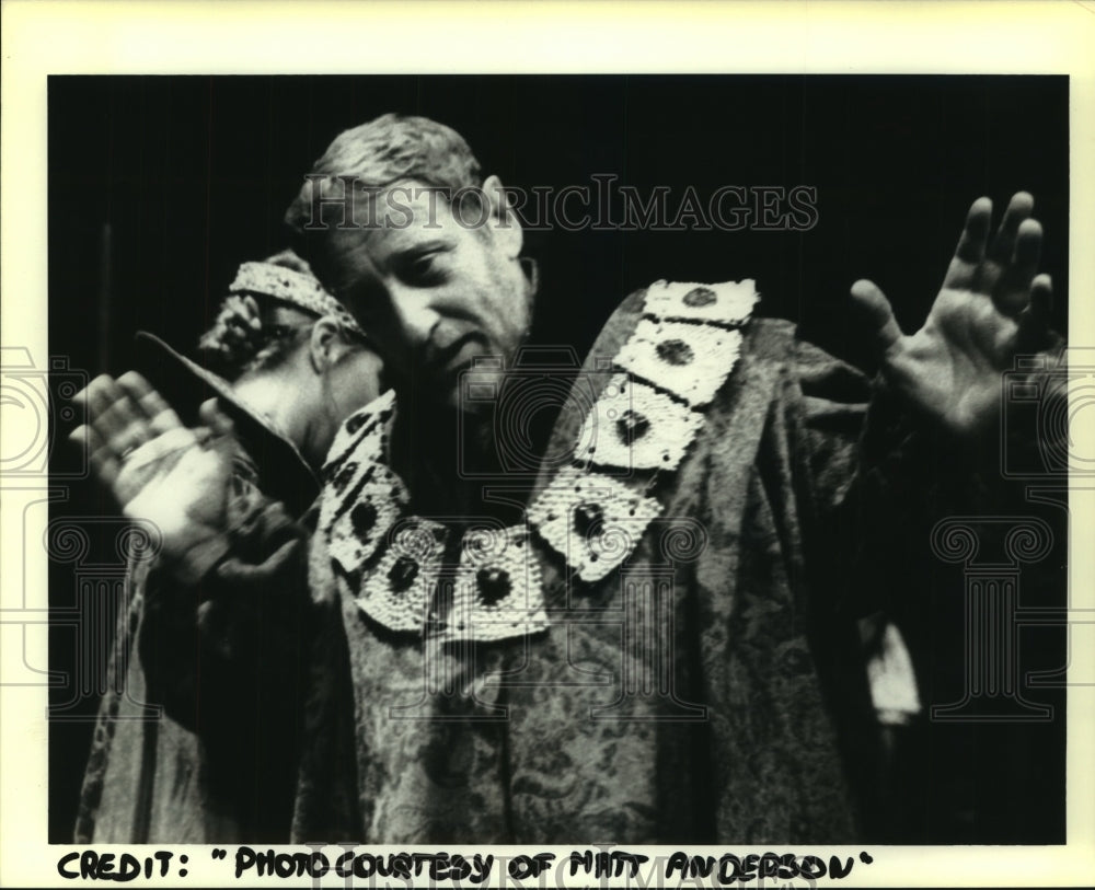 1994 Press Photo Ron Gural as &quot;King Lear&quot; at the Tulane Shakespeare Festival. - Historic Images