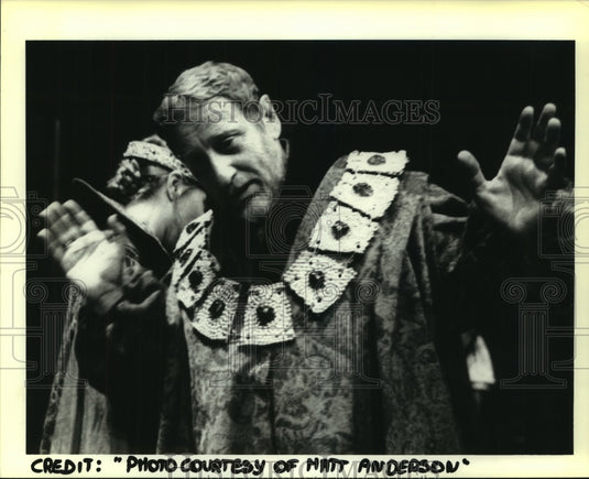 1994 Press Photo Ron Gural as "King Lear" at the Tulane Shakespeare Festival. - Historic Images