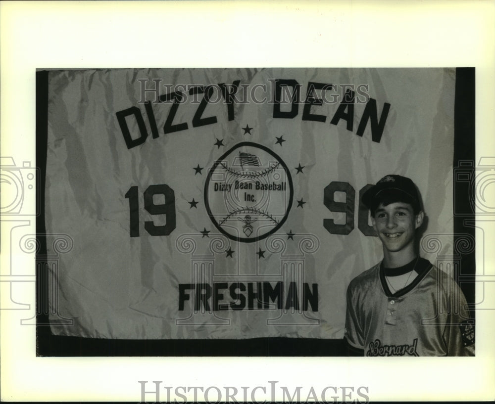 1990 Press Photo Trey Guillot, MVP at the Dizzy Dean Freshman World Series - Historic Images