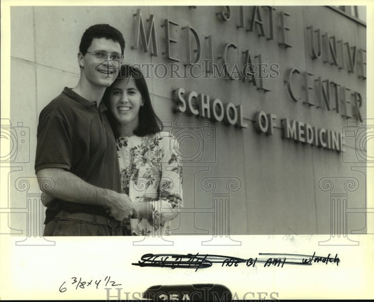 1991 Press Photo Jacques and Jacqueline Guillot- Medical School Students - Historic Images