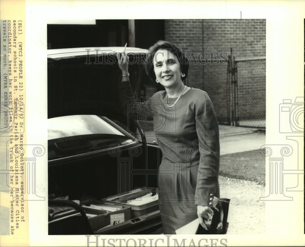 1992 Press Photo Dr. Margo Guillot, supervisor of secondary schools, St. Tammany - Historic Images