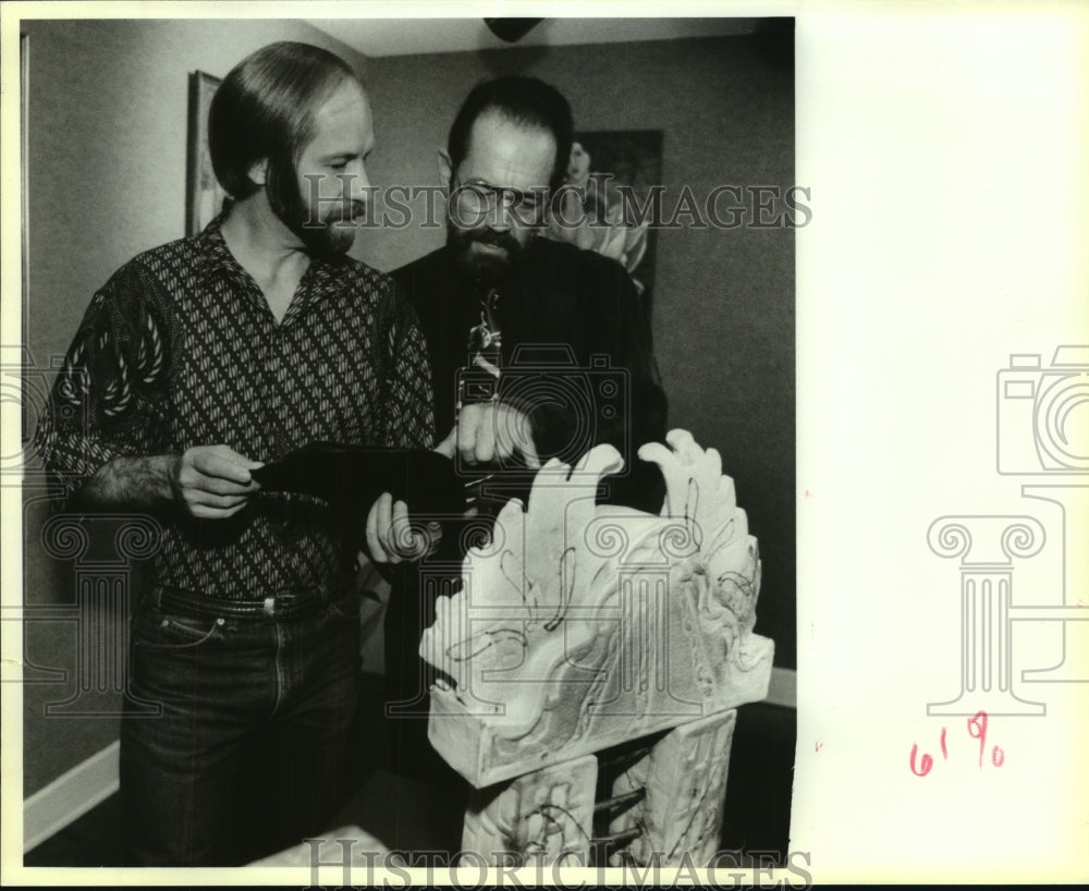 1993 Press Photo Hank Hammatt &amp; Phil Grafe at the Boston Street Gallery opening - Historic Images