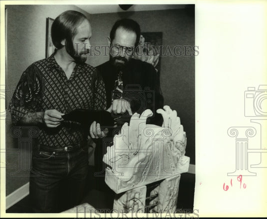 1993 Press Photo Hank Hammatt & Phil Grafe at the Boston Street Gallery opening - Historic Images
