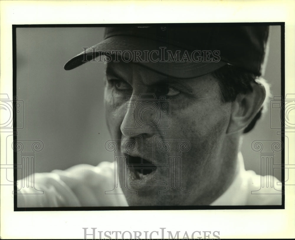 1993 Press Photo LSU Coach Curley Hallman during game versus Georgia - Historic Images