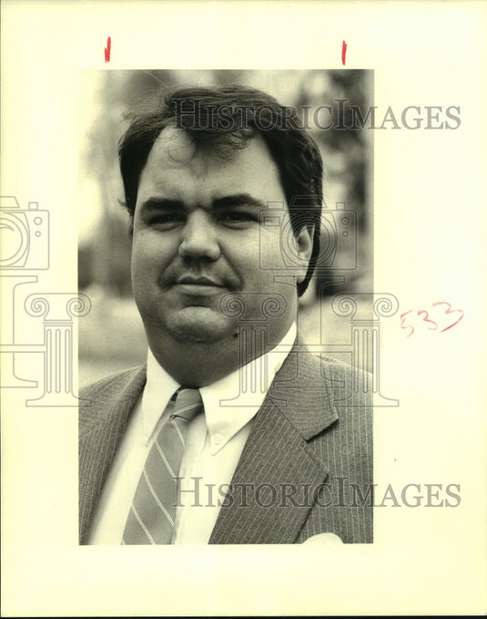 1989 Press Photo Crescent City Coach Jonathan Gravios- "Coach of The Year" - Historic Images