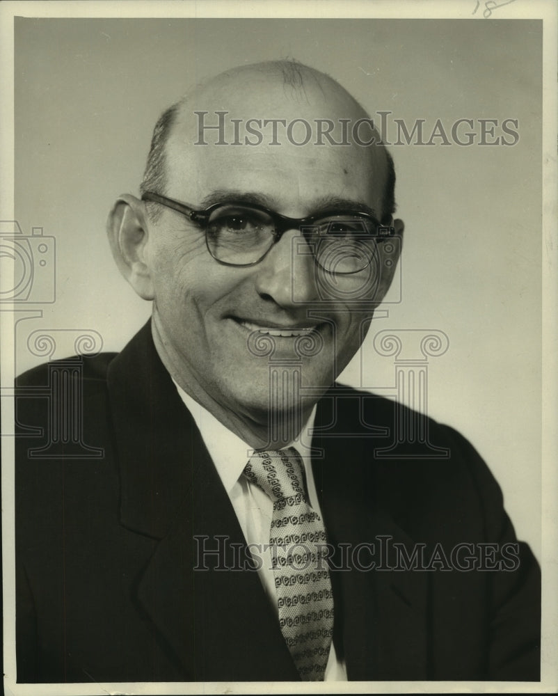 1957 Press Photo Nat Gros announced as a candidate for re-election of Clerk. - Historic Images