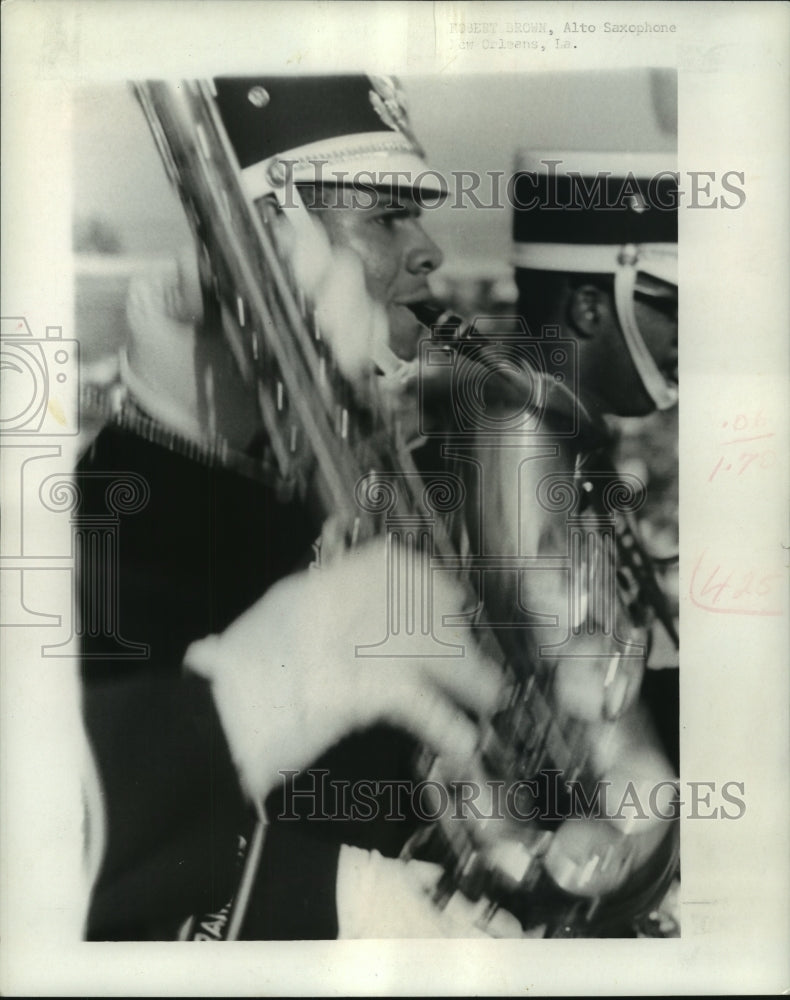 1965 Press Photo Saxophonist Robert Brown, Grambling Band - nob24740 - Historic Images