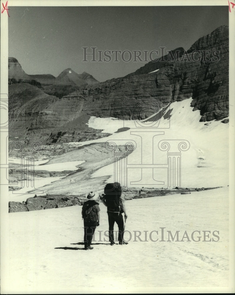 1989 Press Photo Glacier NP explorers - nob24777 - Historic Images