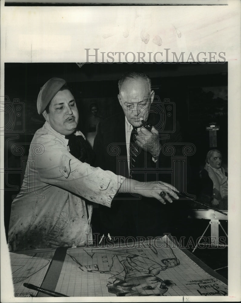 1967 Press Photo Giraudy and Gentilly gallery owner Edward B. Means - nob24813 - Historic Images