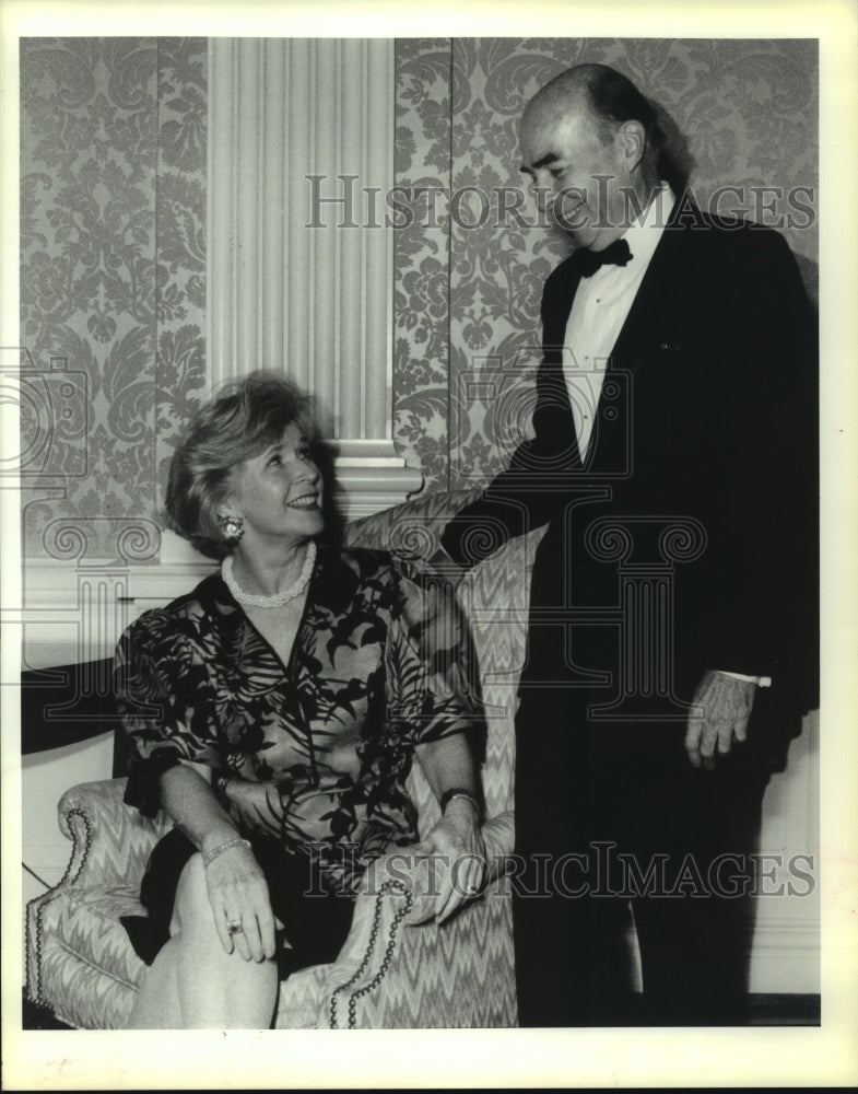 1990 Press Photo Jeanie &amp; Jimmy Gilbert-Louisiana Military of Foreign Wars event - Historic Images