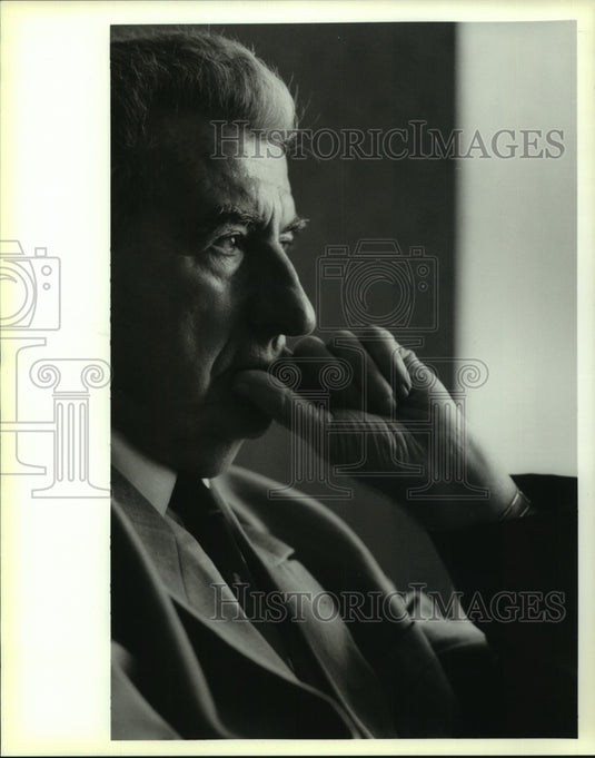 Press Photo Kiro Glingorov, president of Macedonia at Sheraton Hotel - Historic Images