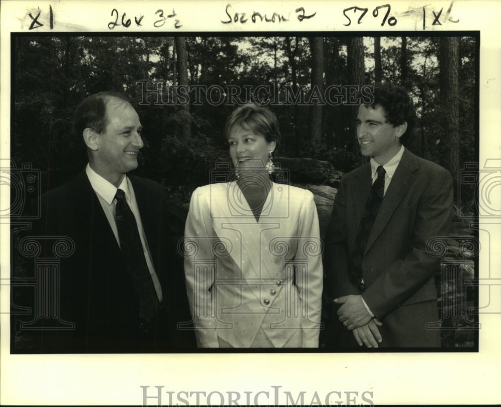 1991 Press Photo Merrill Stigge, Julie Graham, Paulo Dufour at Art At The Park - Historic Images