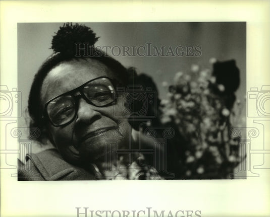 1995 Press Photo Mary Grant at 100 yrs old, oldest retired teacher in Louisiana - Historic Images