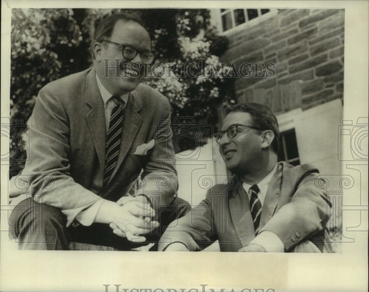 1964 Press Photo Paul Grindle & David Goldberg- Gov. William Scranton campaign - Historic Images