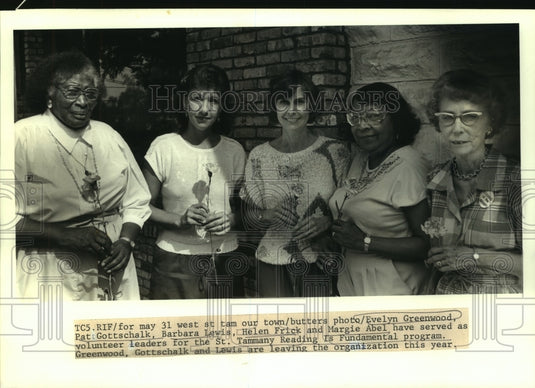 1987 Press Photo Volunteers for the St. Tammany Reading is Fundamental Program - Historic Images